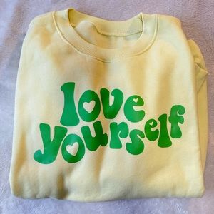 Love Yourself yellow crewneck! from luciraineco size medium never worn!